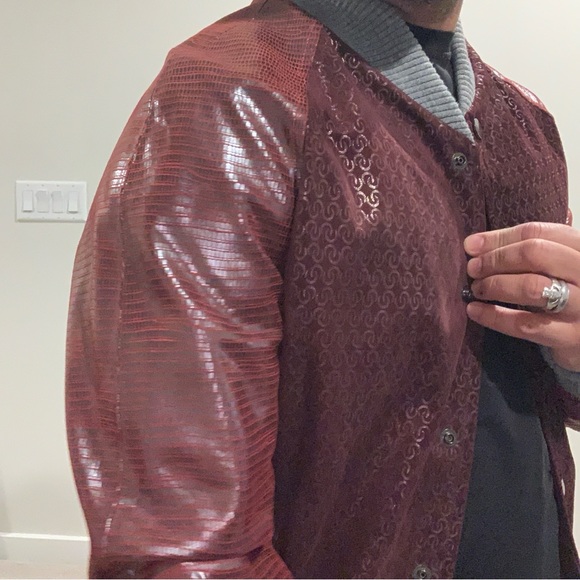 Mr. Nieves Men’s Suede Varsity Jacket - Picture 5 of 10